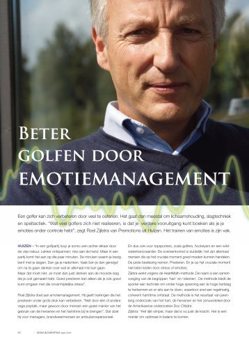 Beter golfen door emotiemanagement - Heartmath Benelux