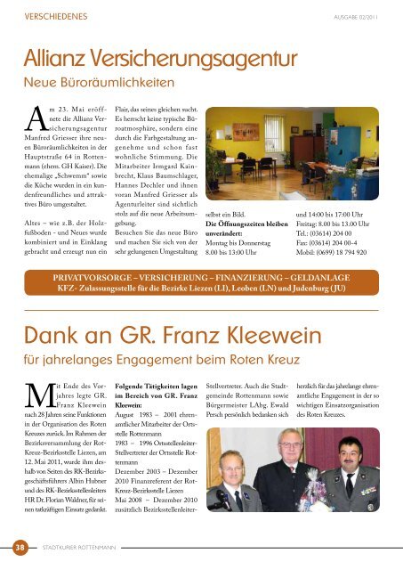 Stadtkurier Juni 2011 - Rottenmann