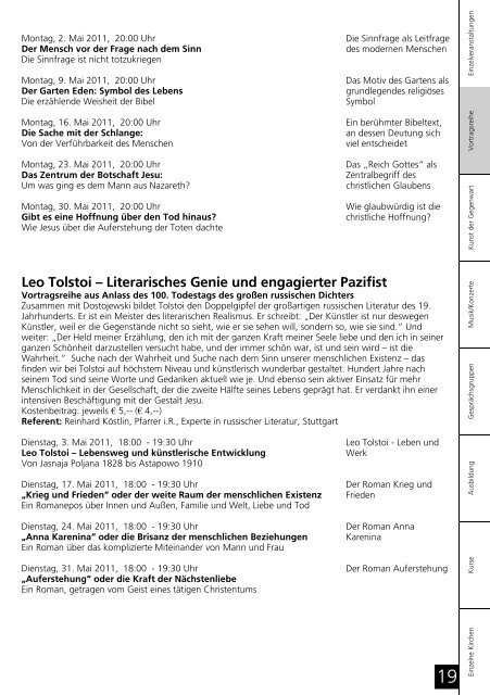 Programm 1-2011 - Hospitalhof Stuttgart
