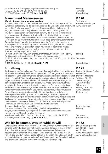 Programm 1-2011 - Hospitalhof Stuttgart