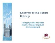 Goodyear Tyre & Rubber Holdings - Principal Officers Association