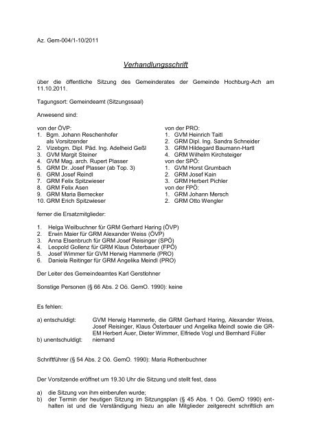 Protokoll vom 11.10.2011 (148 KB) - .PDF - in der Gemeinde ...