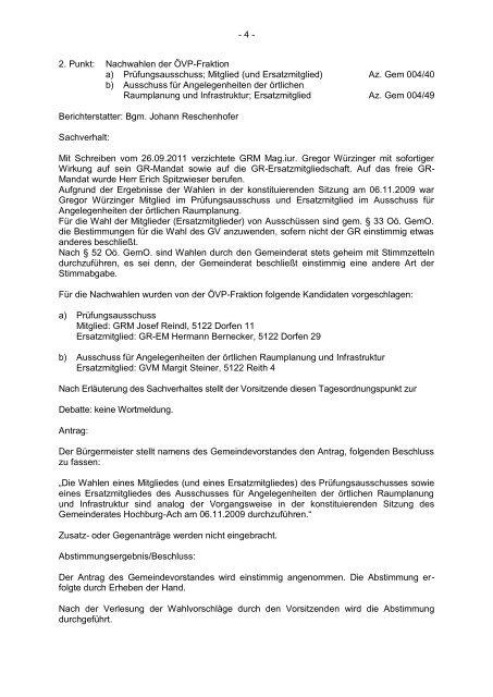 Protokoll vom 11.10.2011 (148 KB) - .PDF - in der Gemeinde ...