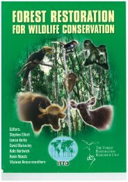 Forest Restoration for Wildlife Conservation - ITTO