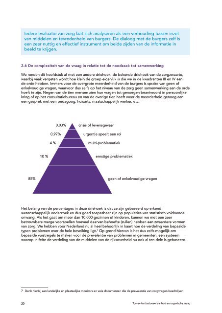 Tussen institutioneel aanbod en organische vraag - Vereniging van ...