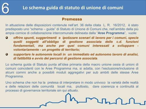 La gestione associata delle funzioni comunali - Regione Basilicata