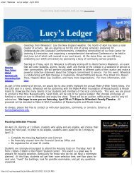 email : Webview : Lucy's Ledger - April 2013 - Wheelock College