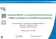 TIMMO's Challenges for AUTOSAR Timing Modeling - LIFL