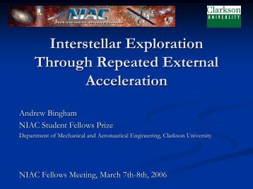 Andrew Bingham - NASA's Institute for Advanced Concepts