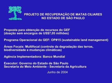 PROJETO DE RECUPERAÃÃO DE MATAS CILIARES NO ... - SIGAM