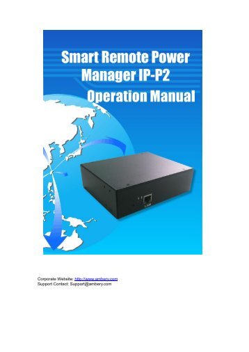 User Manaul For Ambery Professional 2-Port Remote Power Switch