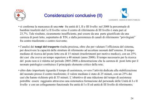 Trasporti neonatali ottobre 2003- dicembre 2008 - Agenzia di SanitÃ  ...