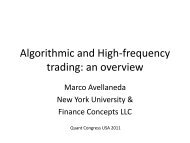 Algorithmic and High-frequency trading - New York University