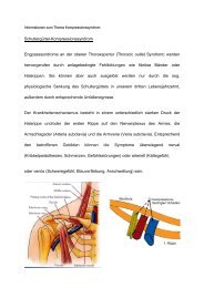 Schultergürtel-Kompressionssyndrom Engpasssyndrome an der ...