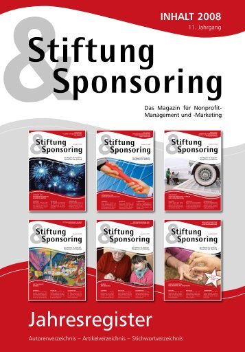 2008 - Stiftung & Sponsoring