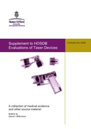 Supplement to HOSDB Evaluations of Taser Devices - AELE's Home ...