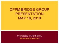 CPPM Update (PDF) - University of Minnesota