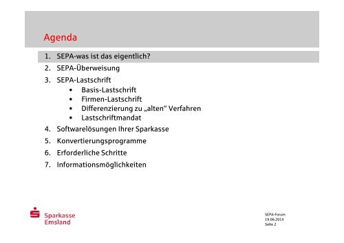 SEPA-Lastschriften - Sparkasse Emsland