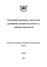 Összefoglaló tanulmány a mezei nyúl gazdálkodás aktuális ...