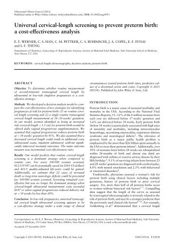 Universal cervical-length screening to prevent preterm birth