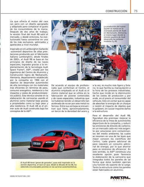Audi R8: - Revista Metal Actual
