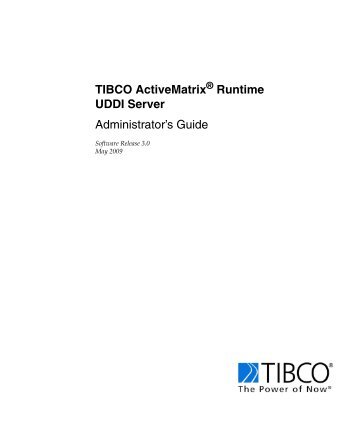 TIBCO ActiveMatrix Runtime UDDI Server Administrator's Guide