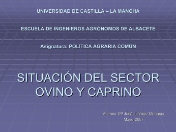 OCM Ovino y Caprino - Universidad de Castilla-La Mancha