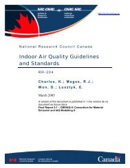 Indoor Air Quality Guidelines and Standards - National Research ...