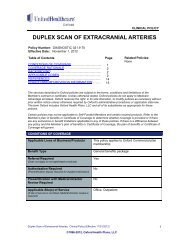 DUPLEX SCAN OF EXTRACRANIAL ARTERIES - Oxford Health Plans