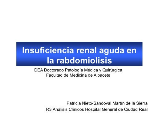 Incidencia de ira en rabdomiolisis - hgucr