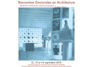 TÃ©lÃ©charger le programme des rencontres doctorales en architecture