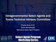 isattac - Select Agent Program