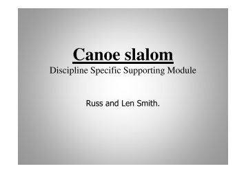 Canoe slalom coaching - Canoe England