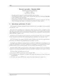 Devoir surveillÃ© - Module RES 1 Questions gÃ©nÃ©rales (7 pts)