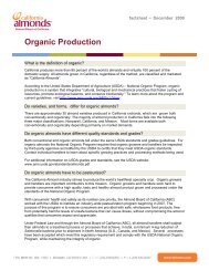 Organic Production Factsheet - Almond Board of California