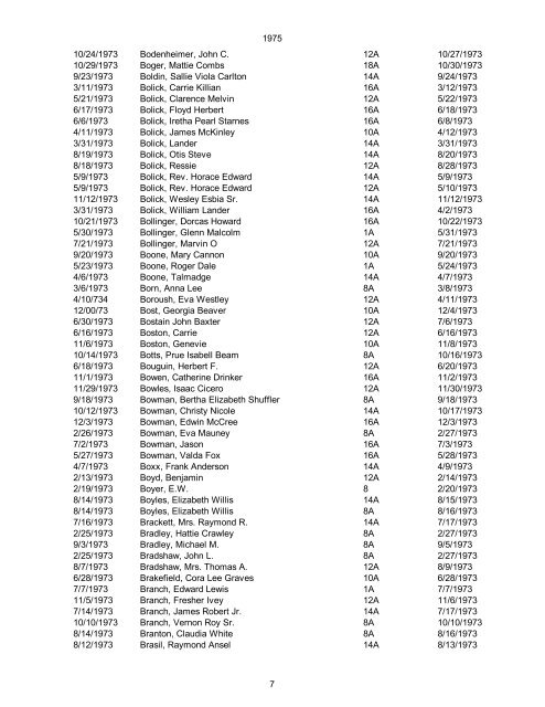 1970 Date of Death Name (Last name first, upper & lower case ...