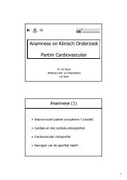 Anamnese en Klinisch Onderzoek Partim Cardiovasculair - Skillslab