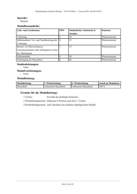 Modulhandbuch - Fachbereich Biologie der Uni Halle-Wittenberg