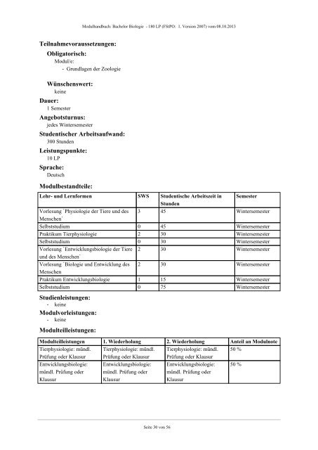 Modulhandbuch - Fachbereich Biologie der Uni Halle-Wittenberg