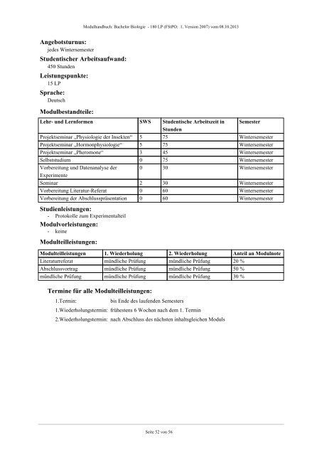 Modulhandbuch - Fachbereich Biologie der Uni Halle-Wittenberg