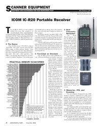 SCANNER EQUIPMENT ICOM IC-R20 Portable ... - Monitoring Times