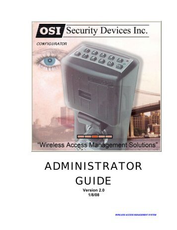 WAMS Admin Guide - OSI Security Devices