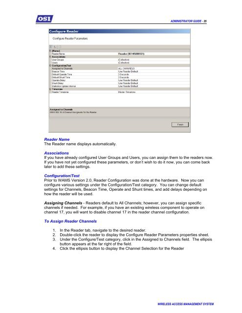 WAMS Admin Guide - OSI Security Devices