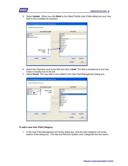 WAMS Admin Guide - OSI Security Devices