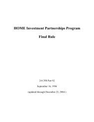 HOME Investment Partnerships Program Final Rule (PDF) - HUD