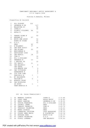 Campionati Regionali estivi Esordienti A.txt - NuotoMGM.it