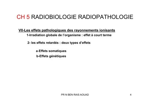 ch 5 radiobiologie radiopathologie - medramo