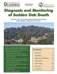 Diagnosis and Monitoring of Sudden Oak Death Diagnosis and ...