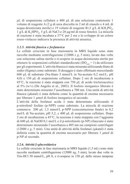 AttivitÃ  enzimatiche dei batteri lattici isolati da impasti acidi per la ...