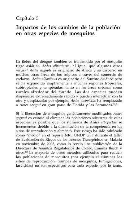 Mosquitos GenÃ©ticamente Modificados - Third World Network
